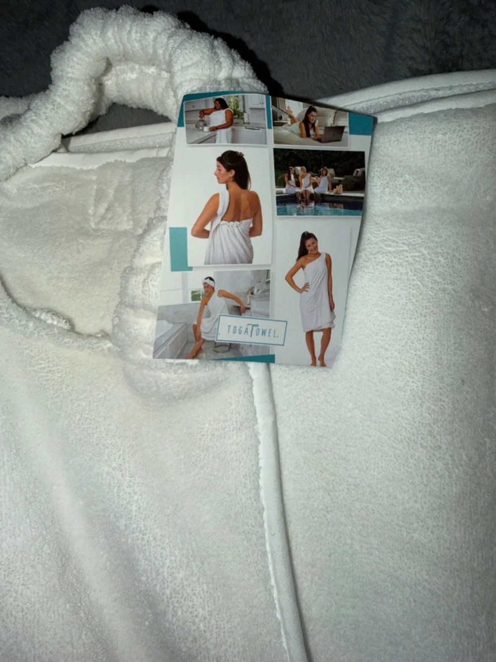 New White Wearable Toga Towel